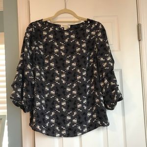 Montaeu Long Sleeve Dog Blouse